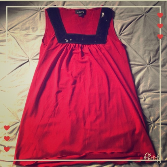 💋Red & Black Sequin Tank💋