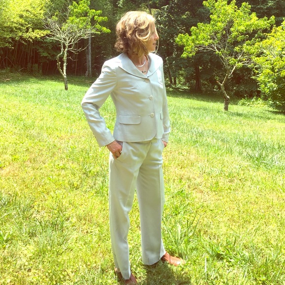 Silk pantsuit from Ann Taylor's Loft Collection.