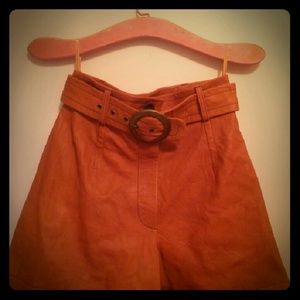 vintage italian leather shorts