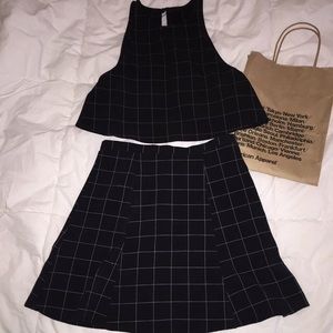 RARE American Apparel Lulu Grid Set size XS