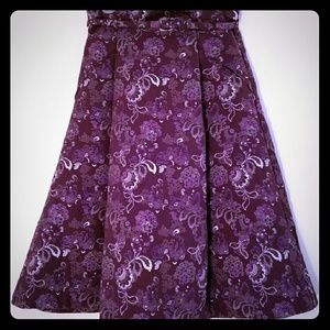 Unique purple a-line skirt