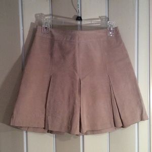 Leather mini skirt
