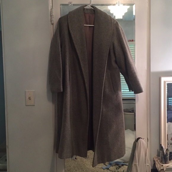 vintage gray trench coat
