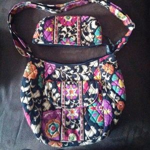 Vera Bradley Retired Suzani Shoulder purse and bag