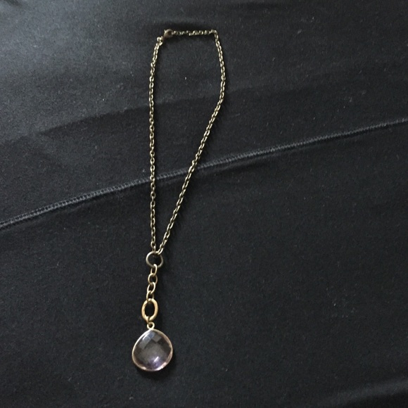 Necklace with pink stone