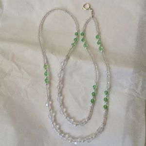 Peridot and Pearl Lanyard