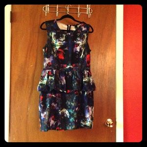 H & M Floral Peplum Waist Dress