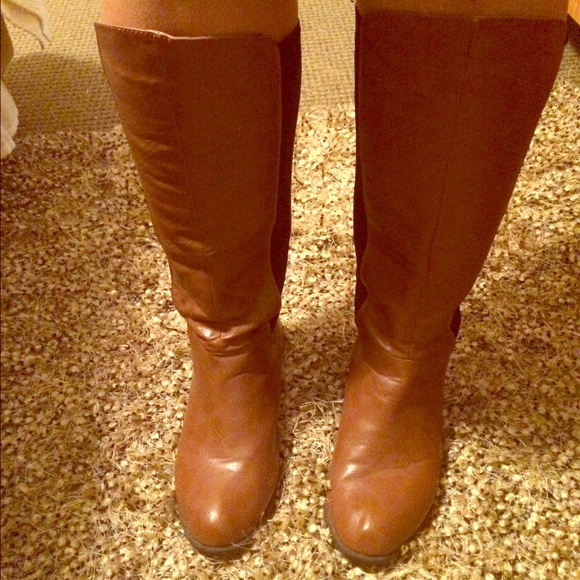 Montage Brown Tall Flat Boots w/ Stretch