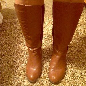 Montage Brown Tall Flat Boots w/ Stretch