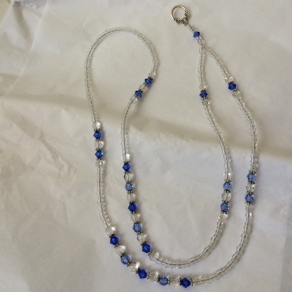 Multicolored Blue Lanyard