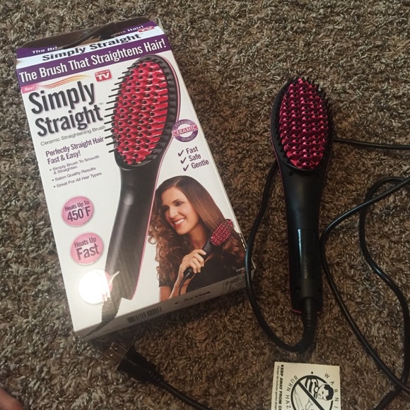 Simply straight hair straightener brush