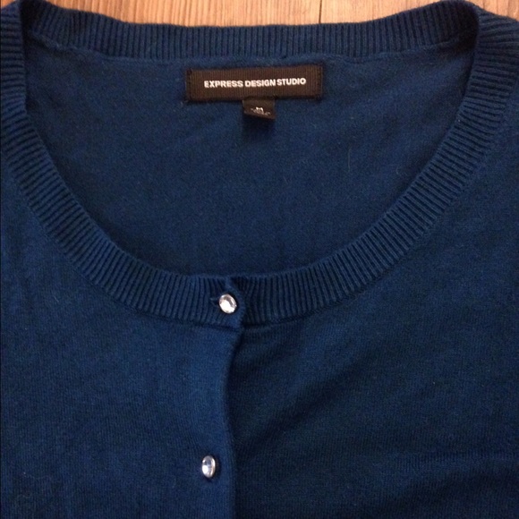 Express teal cardigan