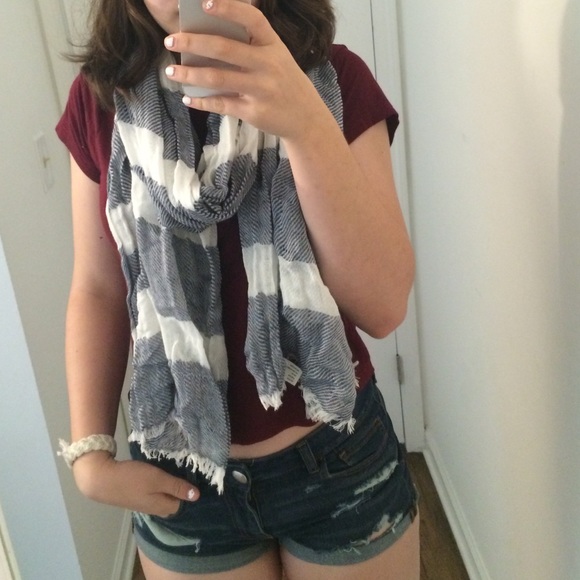 Blue and White Scarf