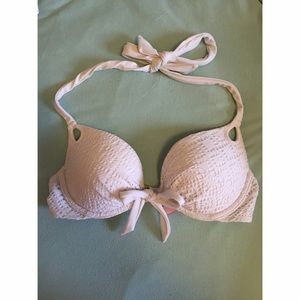 Victoria's Secret push-up white crochet bikini top