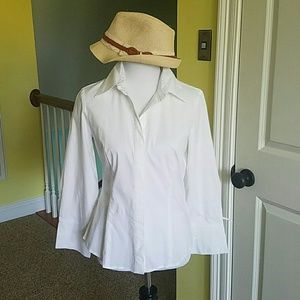 Finley White Button Down Top