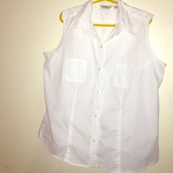 Eddie Bauer sleeveless button down