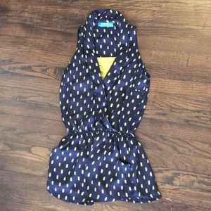 Blue and yellow dress. Free tube top included!