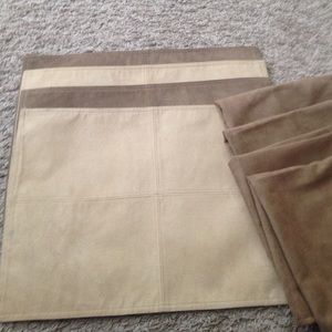 Faux suede placemats and napkins