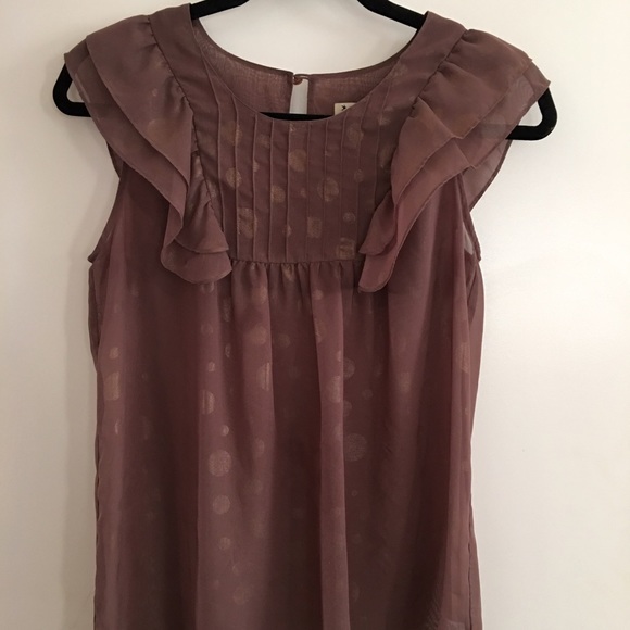 Brown and gold top