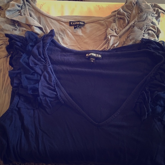 Express bundle two short flutter sleeve t-shirts!