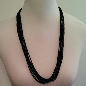 Jet bead necklace