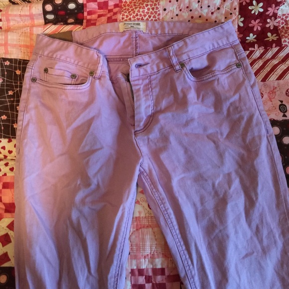 Lavender skinny jeans.  Size 7.