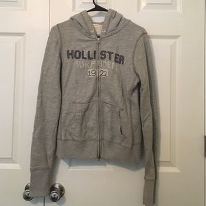 Hollister zip up sweat shirt