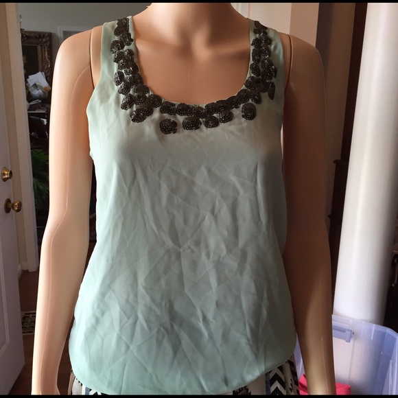 Mint Esley size M beaded tank.