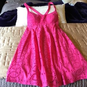 INC Pink Eyelet Summer Dress