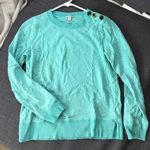 J. Crew Mint Green Long Sleeve Cotton Sweater
