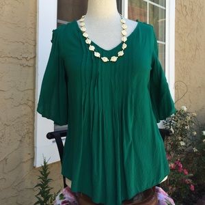 Anthropologie green blouse