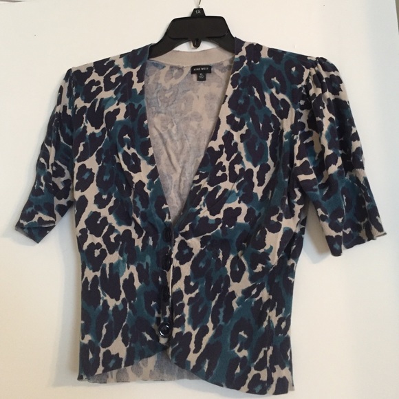 XL Nine West Short Sleeve Cardigan