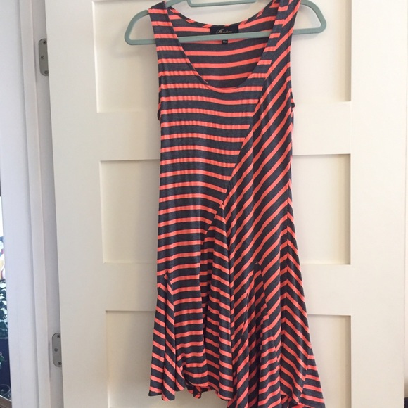 Striped orange beach dress