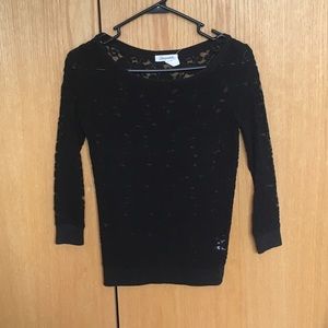 Lace flower sweater top