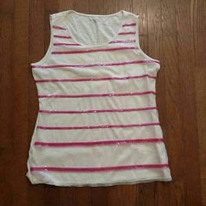 Fuchsia Striped Tank