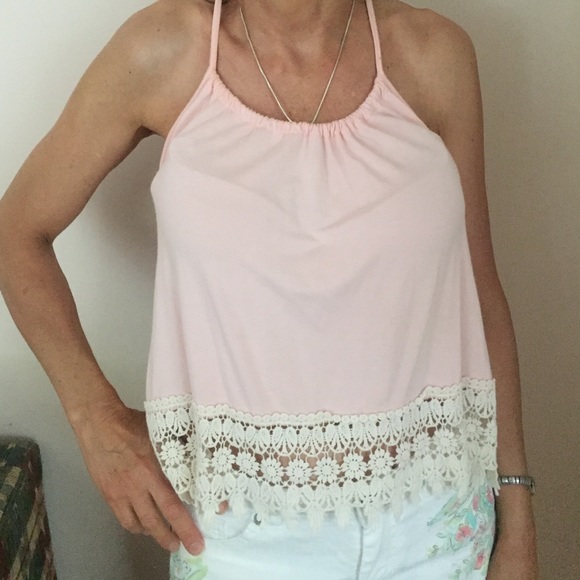 Forever 21 pale pink Boho top