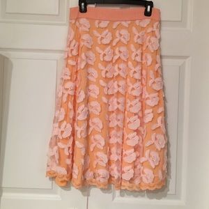 Champagne & Strawberry peach skirt