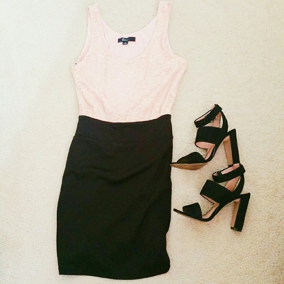 F21 Lace Top Bodycon Dress