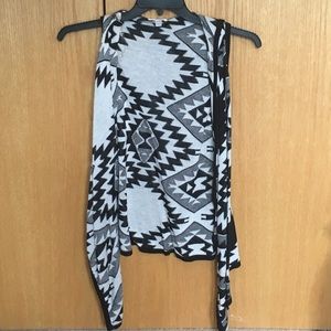 Tribal print sweater coverup
