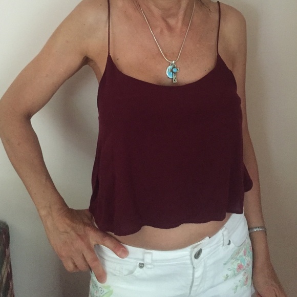 Brandy Melville Maroon crop top