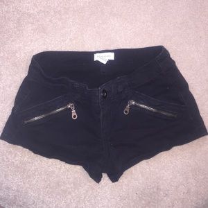 Black Shorts w/ Zipper Pockets