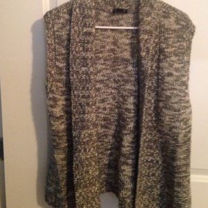 Greyish blue & white sweater vest