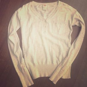 Beige v-neck sweater