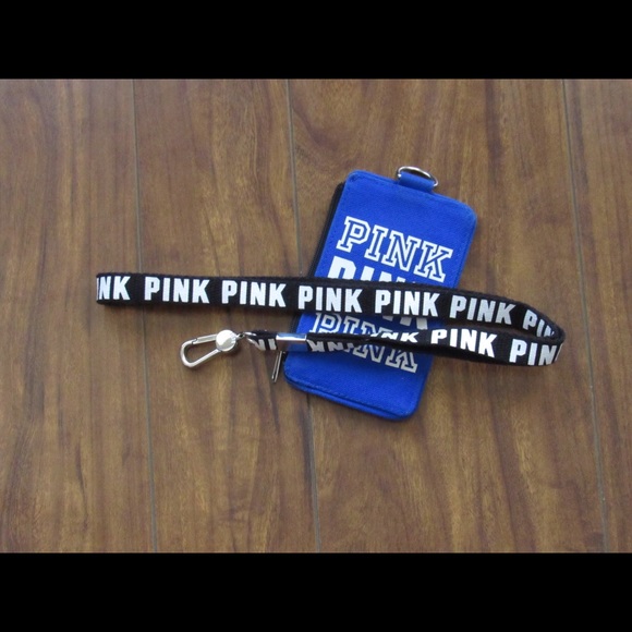 Royal blue lanyard ID wallet