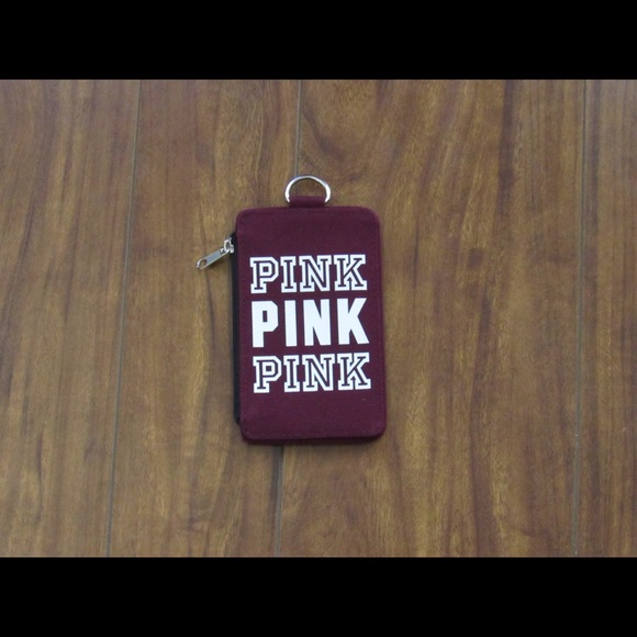 Maroon lanyard ID wallet