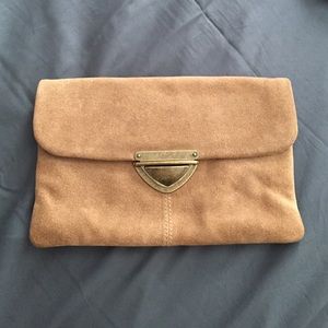 Forever 21 tan suede clutch