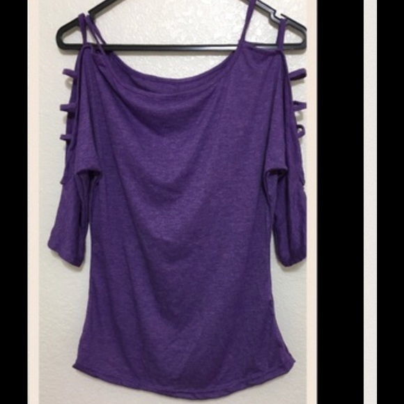 Purple Sexy Casual T-shirt. - Picture 2 of 4