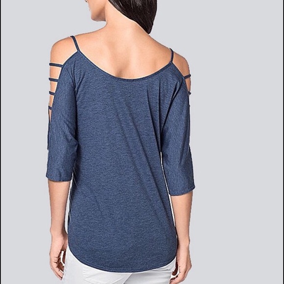 Purple Sexy Casual T-shirt. - Picture 3 of 4