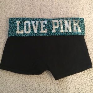 Pink yoga shorts