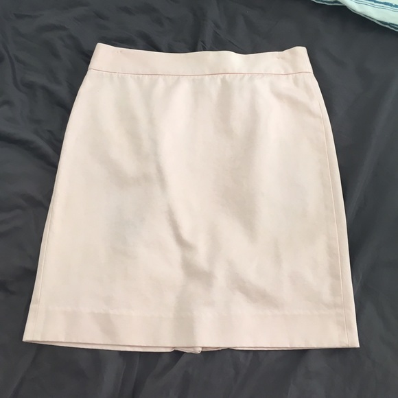 J.crew baby pink silky pencil skirt